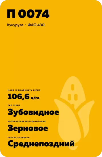 П 0074 - гибрид кукурузы Пионер