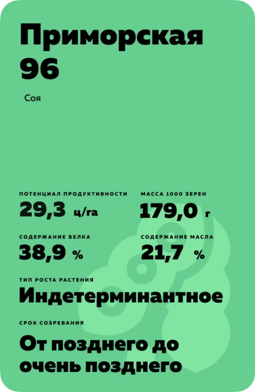 Приморская 96 соя