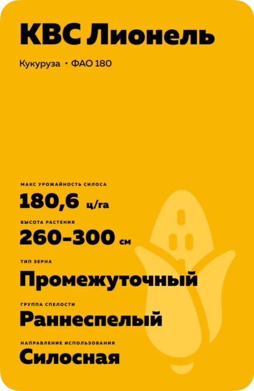 КВС Лионель (KWS LIONEL) гибрид кукурузы