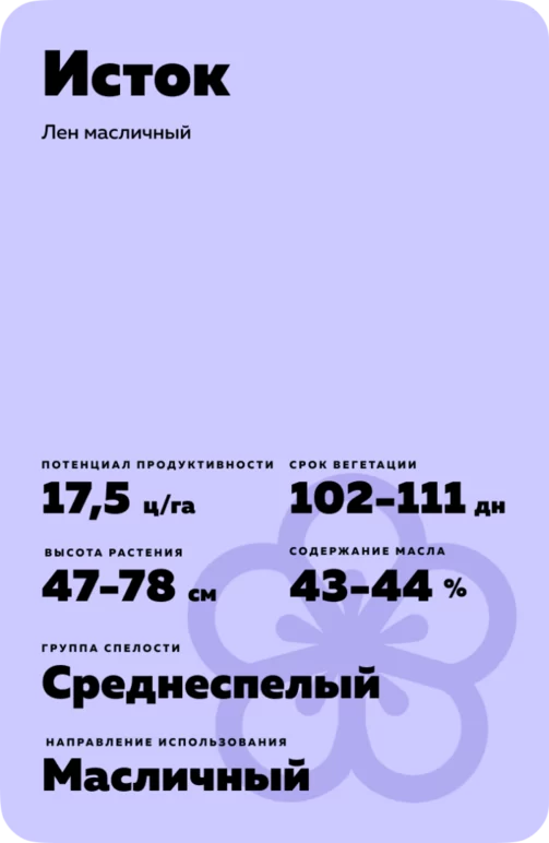 Исток сорт льна масличного