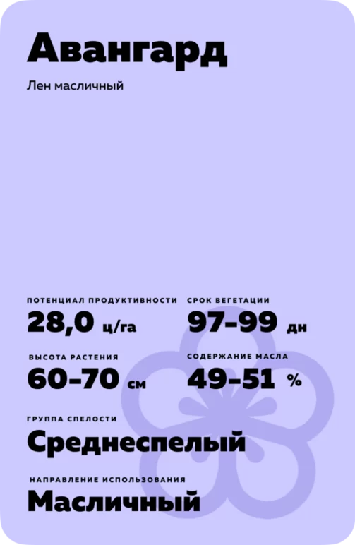 Авангард сорт льна масличного