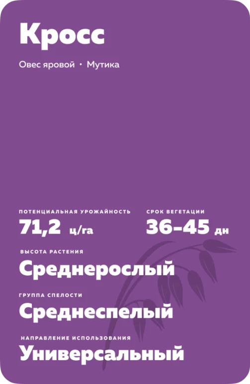 Кросс овес яровой