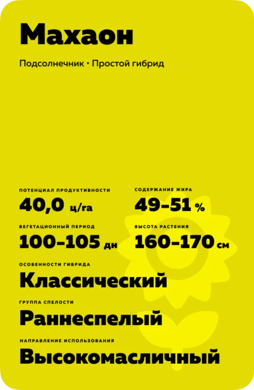Махаон гибрид подсолнечника